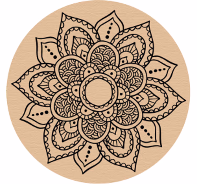 Bases para copos de componentes florais intricados - TenStickers