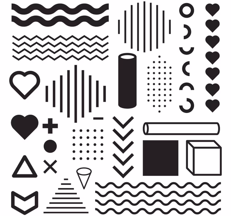 Bases para copos de exploração de formas geométricas - TenStickers