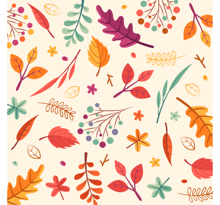 Bases para copos com elementos florais coloridos - TenStickers