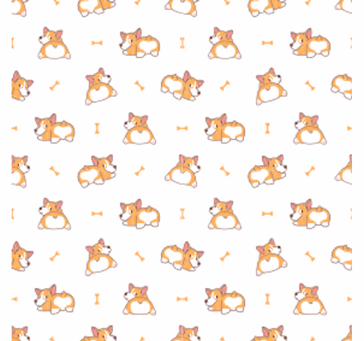Bases para copos com padrão de corgi divertido - TenStickers