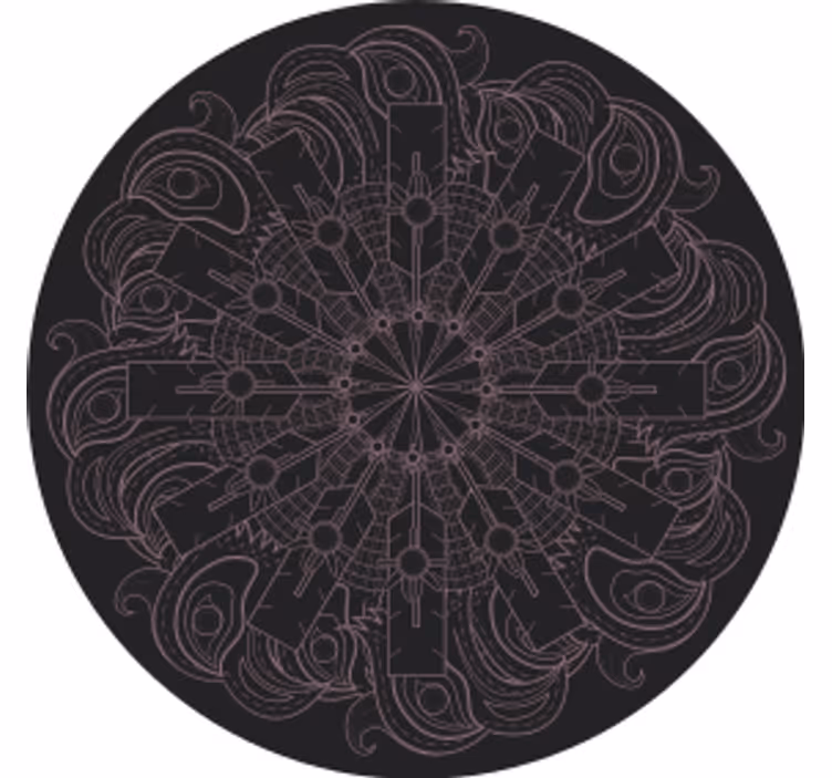 Bases para copos de padrão mandala intricado - TenStickers