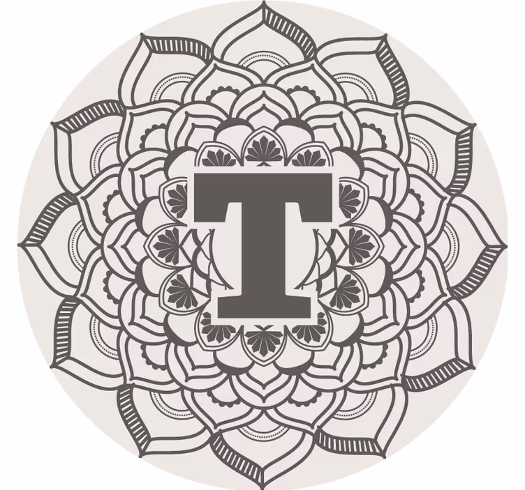 Bases para copos personalizáveis Mandala inicial - TenStickers