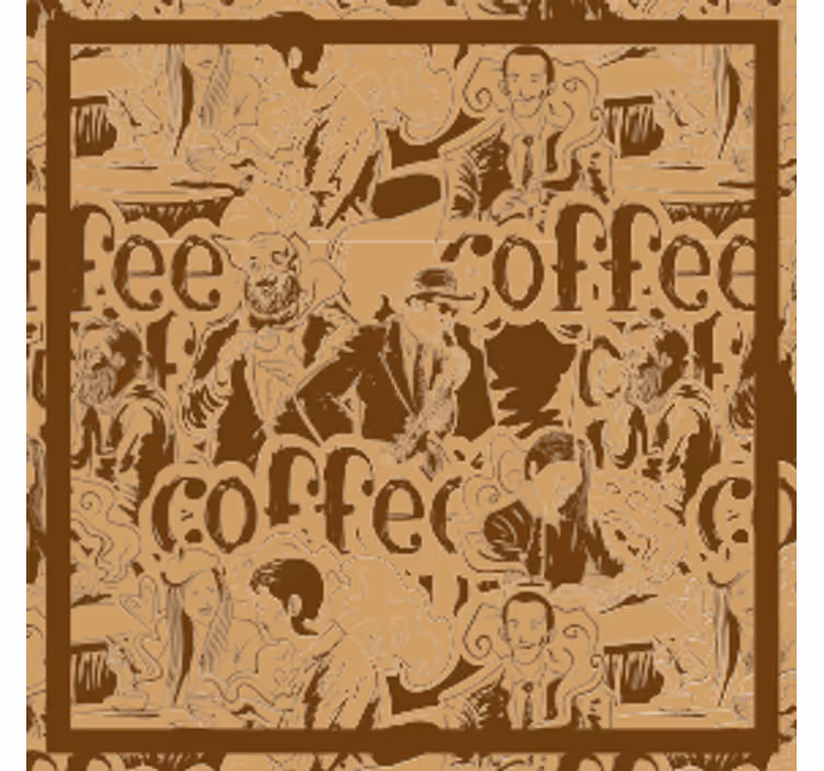 Bases para copos de personagens de café vintage - TenStickers