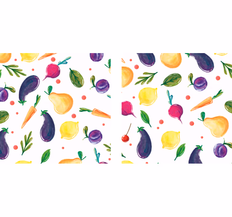 Bases para copos modernas com padrão de frutas coloridas - TenStickers