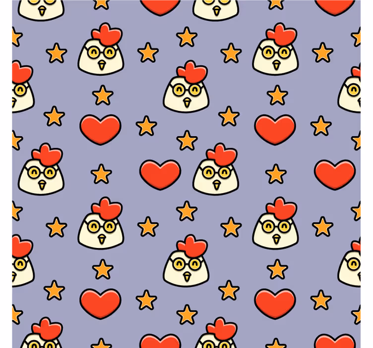Bases para copos cabeças de frango brincalhonas - TenStickers