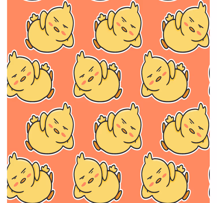 Bases para copos com padrão de pintinhos amarelos - TenStickers