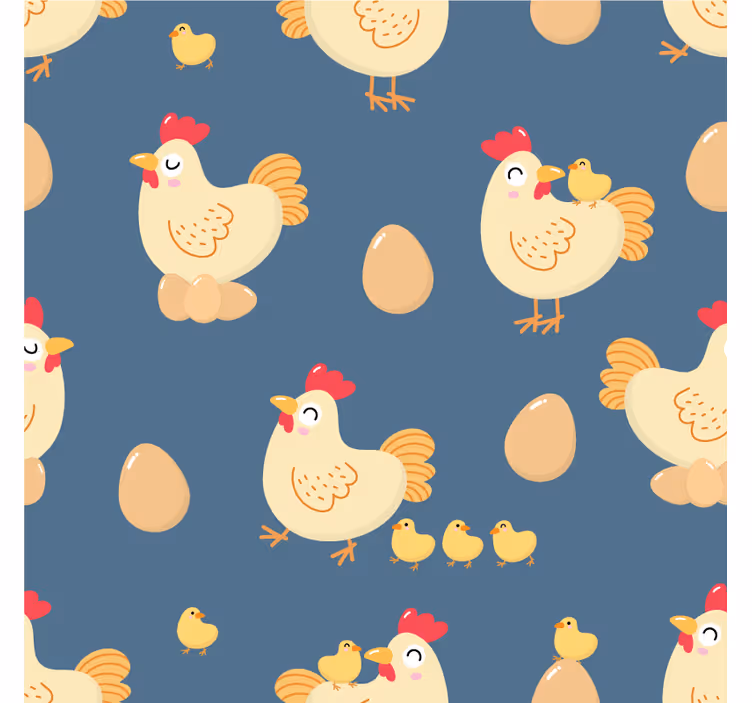 Bases para copos galinhas brincalhonas com ovos - TenStickers