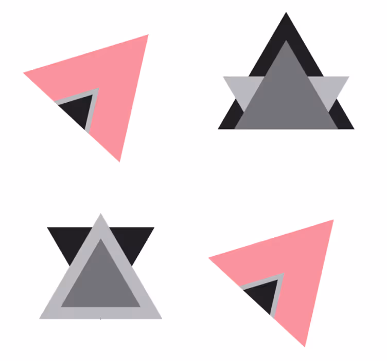 Bases para copos de camadas de formas geométricas - TenStickers