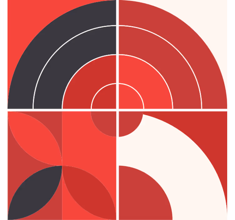 Bases para copos de padrões de cores geométricas - TenStickers