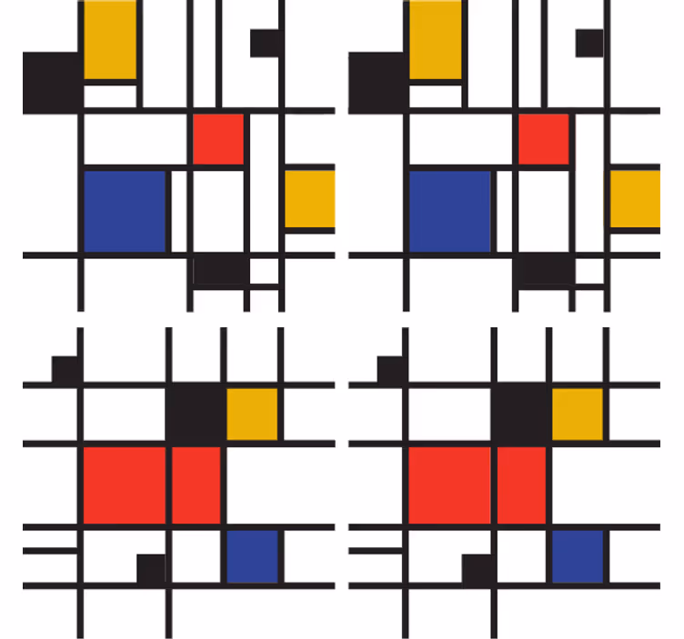 Bases para copos modernas com blocos de padrão geométrico - TenStickers