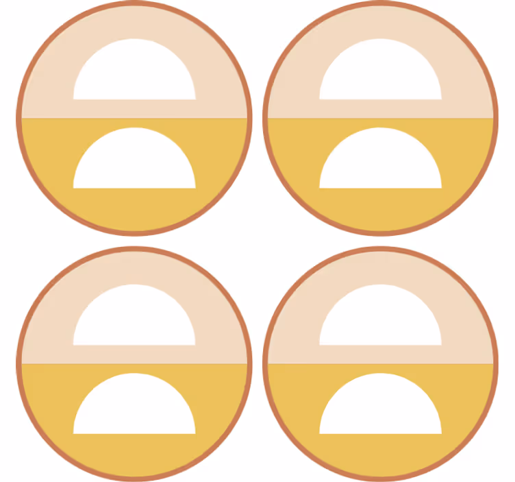 Bases para copos semicirculos geométricos - TenStickers