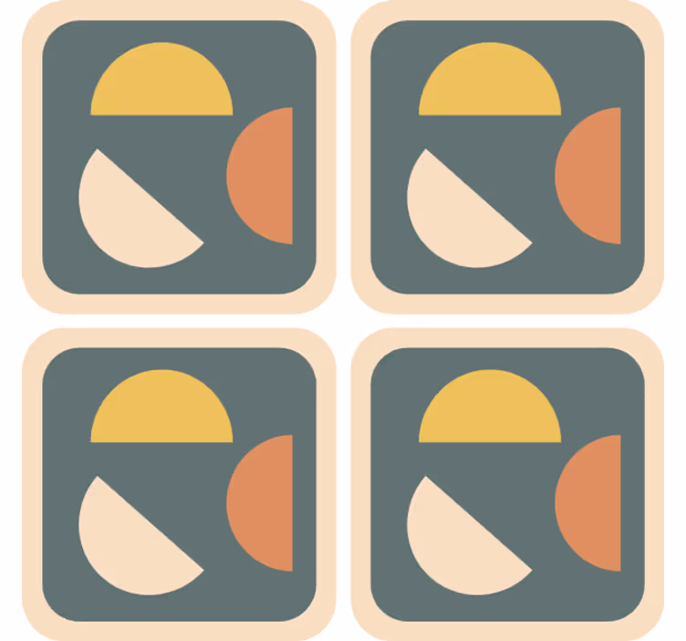 Bases para copos formas coloridas geométricas - TenStickers