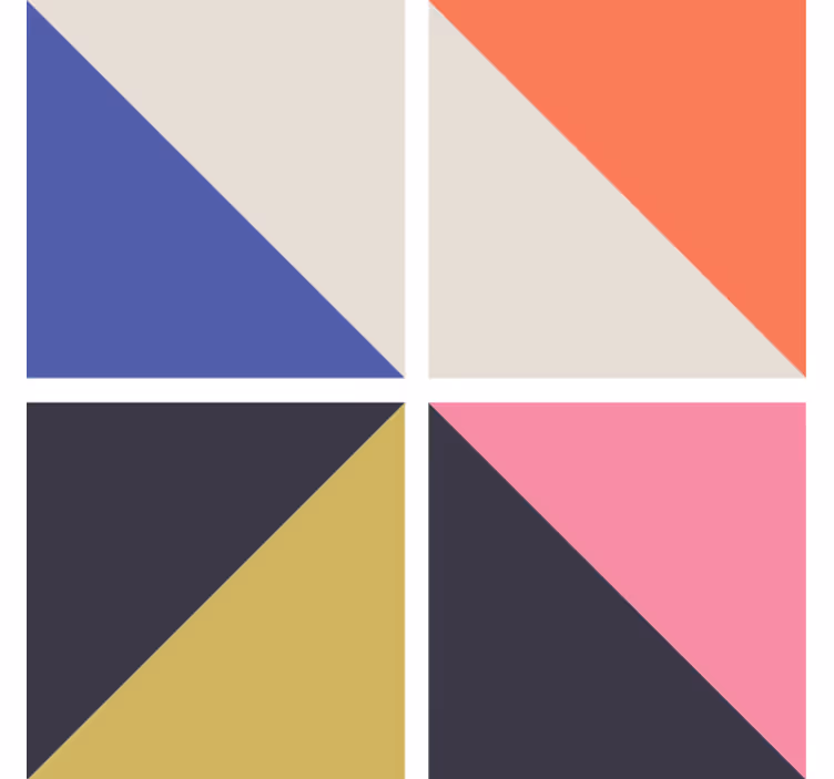 Bases para copos de ângulos geométricos multicoloridos - TenStickers