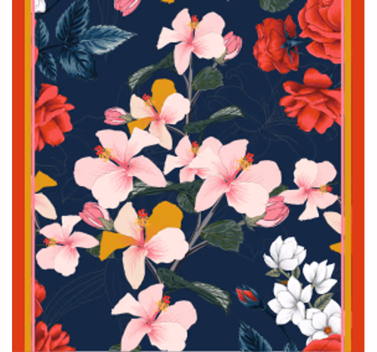 Bases para copos estampa floral tropical - TenStickers