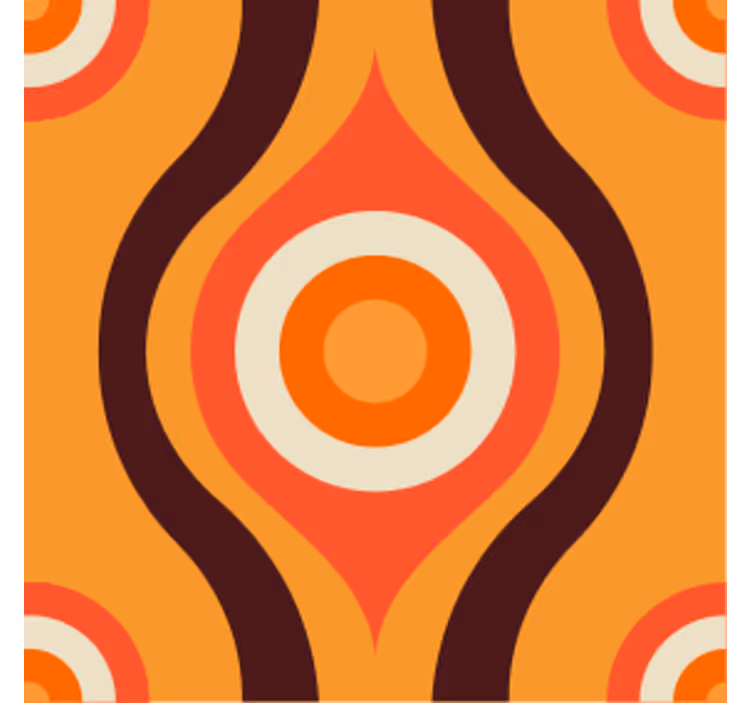 Bases para copos vintage Olho colorido laranja - TenStickers