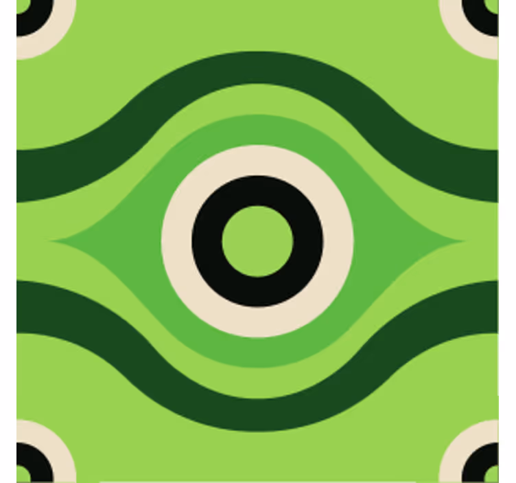Bases para copos de padrão verde ondulado - TenStickers