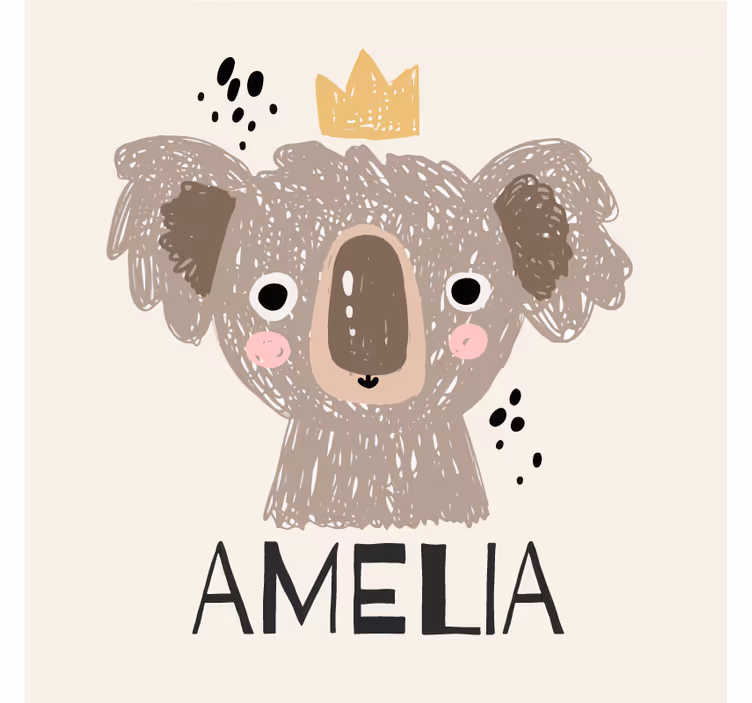 Bases para copos koala com coroa - TenStickers