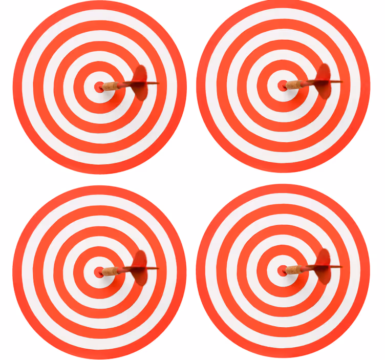 Bases para copos com padrão espiral de dardos - TenStickers