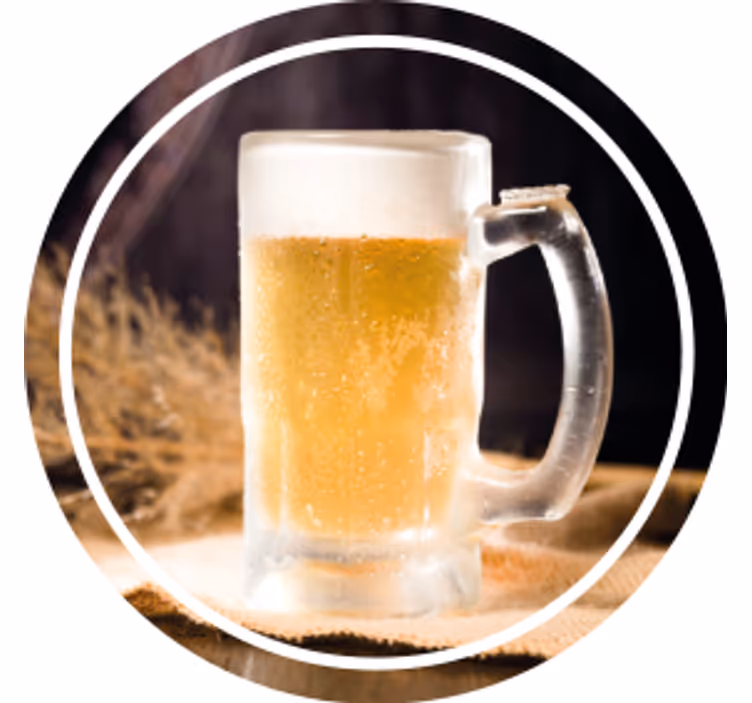 Bases para copos de cerveja Bom copo de cerveja fresca - TenStickers