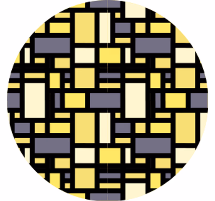 Bases para copos de padrão geométrico amarelo e cinza - TenStickers