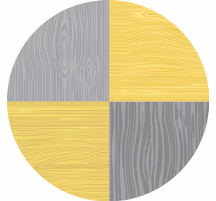Bases para copos de padrão circular em madeira - TenStickers