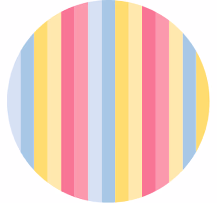 Bases para copos de padrão listrado colorido - TenStickers