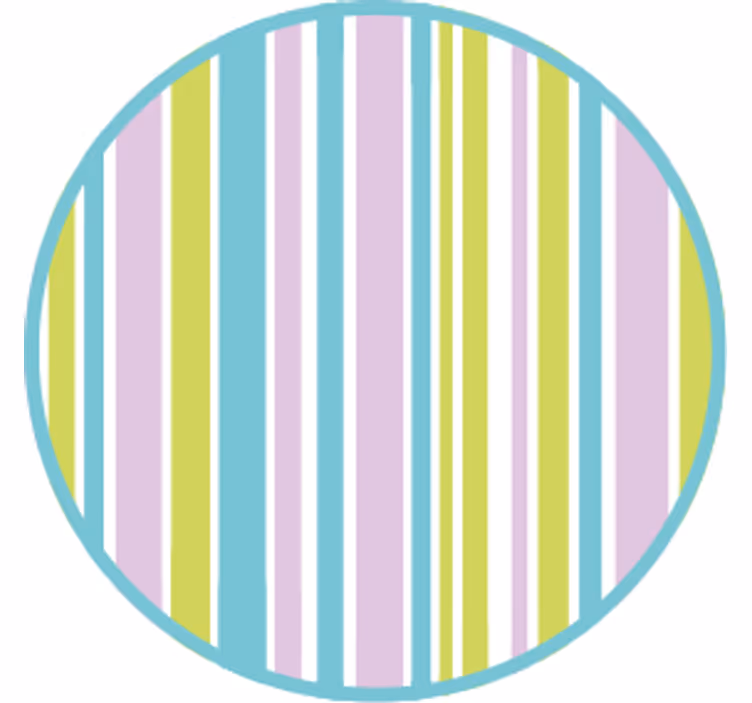 Bases para copos de círculo listrado colorido - TenStickers