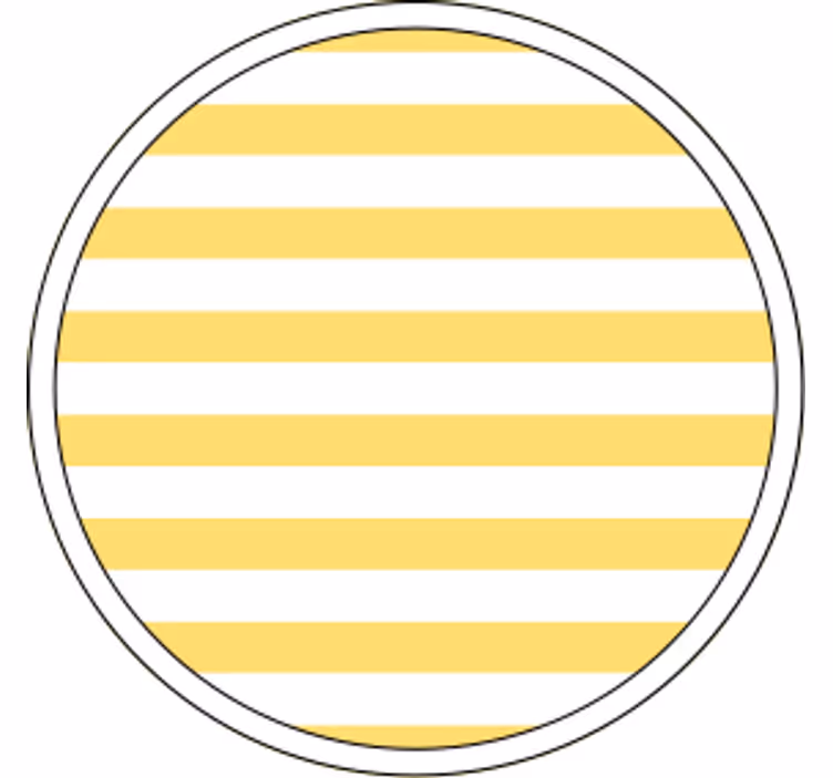 Bases para copos de padrão amarelo listrado - TenStickers