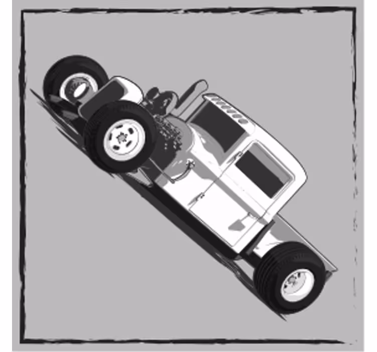 Bases para copos representação de hot rods eternos - TenStickers