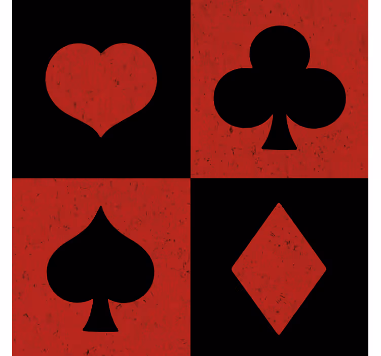 Bases para copos com símbolos de cartas - TenStickers