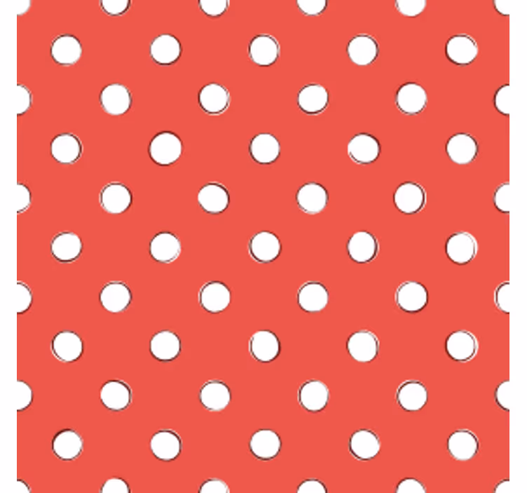 Bases para copos vintage Bolinhas brancas e vermelhas - TenStickers