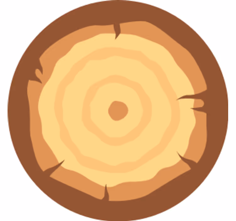Bases para copos de texturas Tronco de madeira marrom - TenStickers