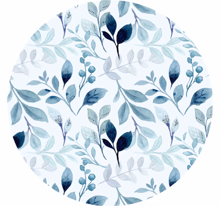 Bases para copos de padrão de folhas florais - TenStickers
