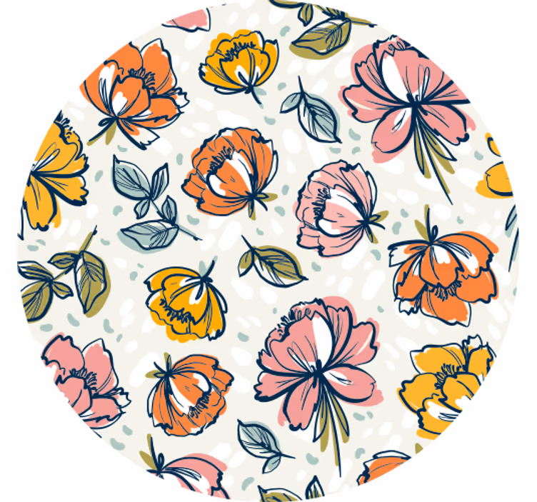 Bases para copos modernas estilo de impressão botânica - TenStickers