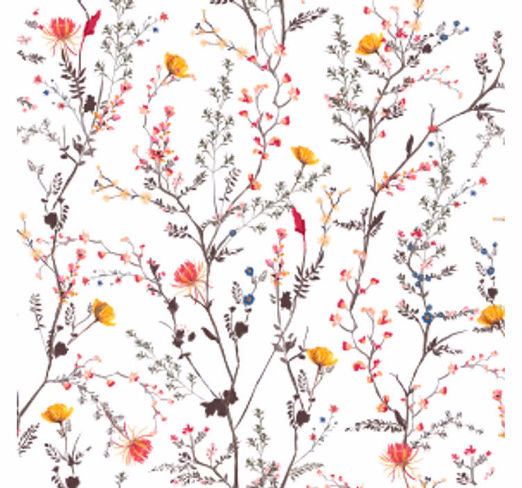 Bases para copos de padrão de ramos florais - TenStickers
