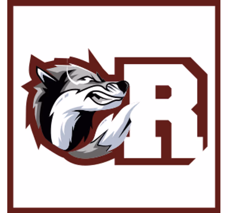 Bases para copos personalizáveis monograma lobo - TenStickers