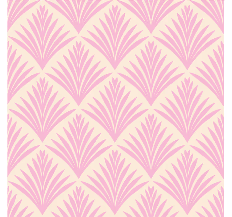 Bases para copos de padrão de folhas rosa claro - TenStickers