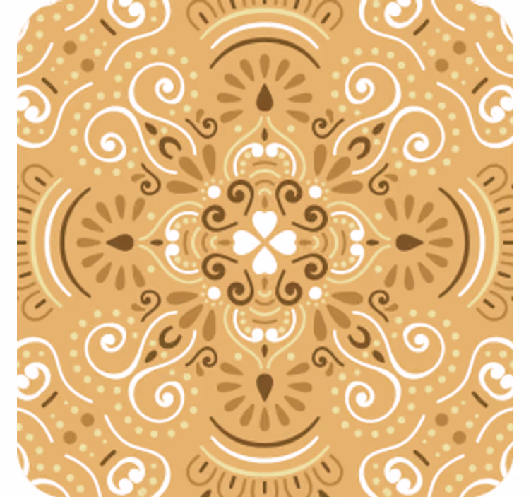 Bases para copos de padrão espiral intricado - TenStickers