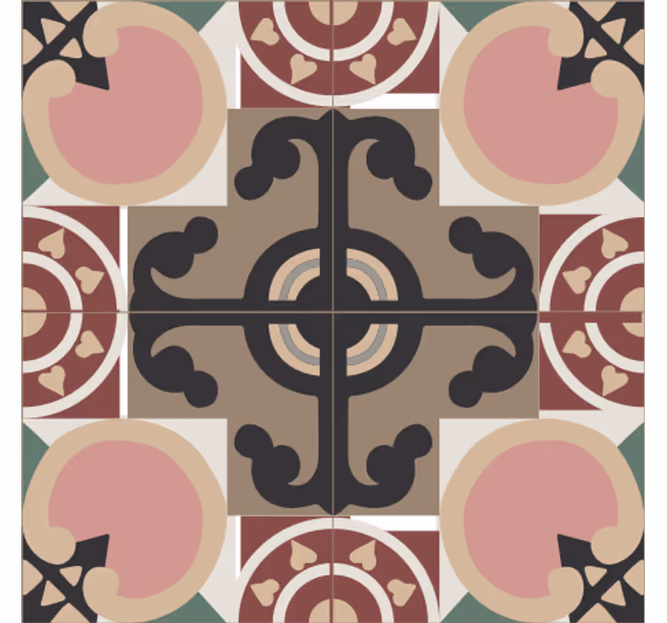 Bases para copos azulejos com padrões geométricos intricados - TenStickers