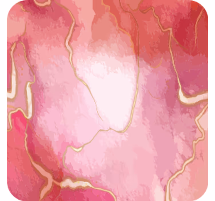Bases para copos de mármore rosa fluído - TenStickers