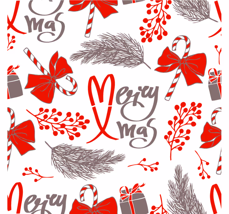 Bases para copos de natal Padrão sem emenda feliz natal - TenStickers