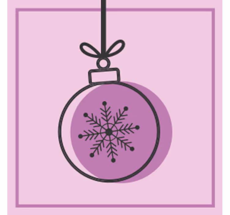 Bases para copos de natal com gráfico de floco de neve - TenStickers