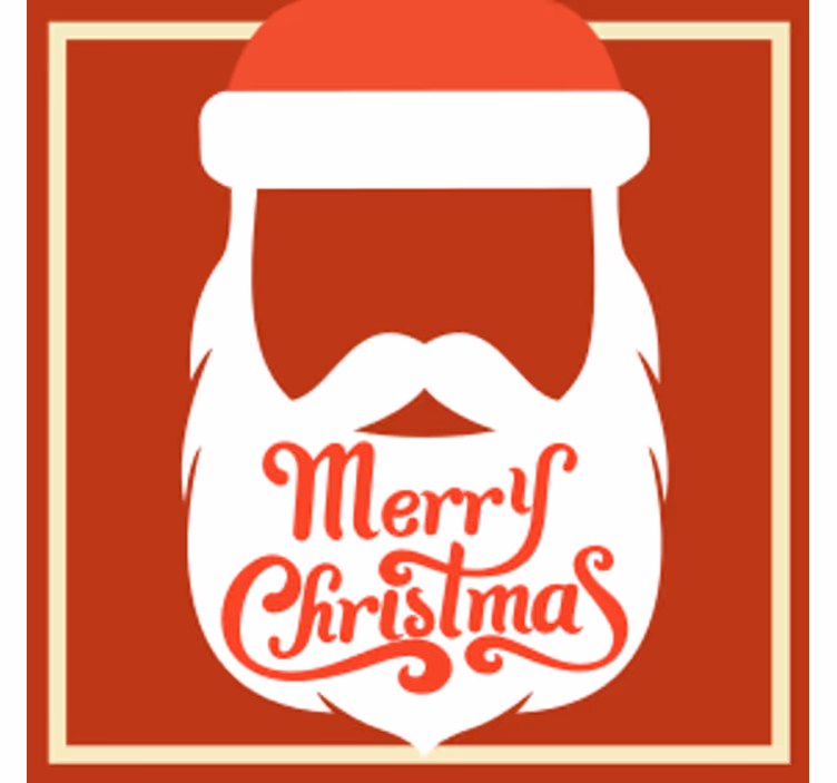 Bases para copos de natal Silhueta de barba santa - TenStickers