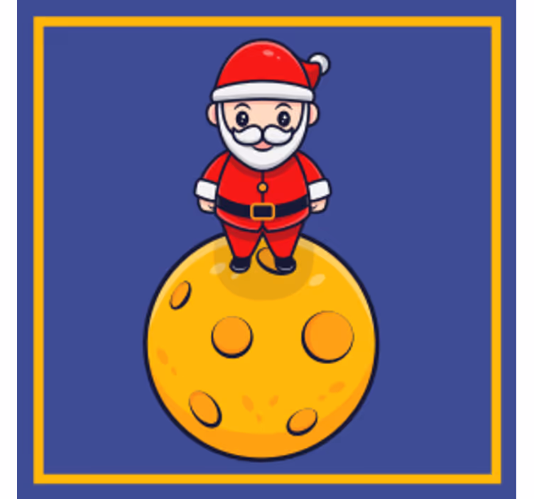 Bases para copos de natal papai noel na esfera de queijo - TenStickers