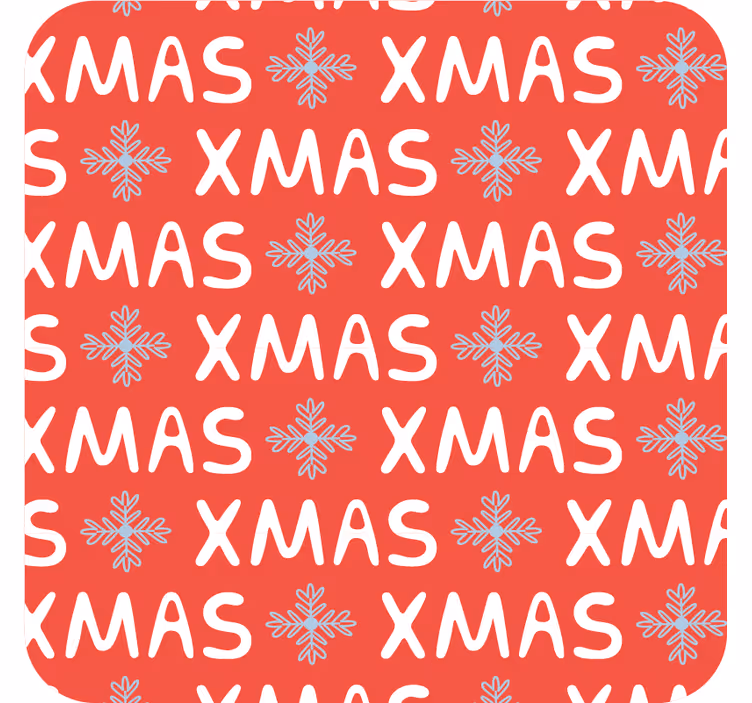 Bases para copos de natal padrão festivo de natal - TenStickers