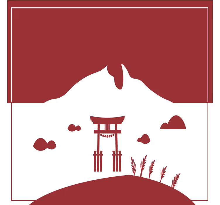 Bases para copos portal torii da montanha - TenStickers