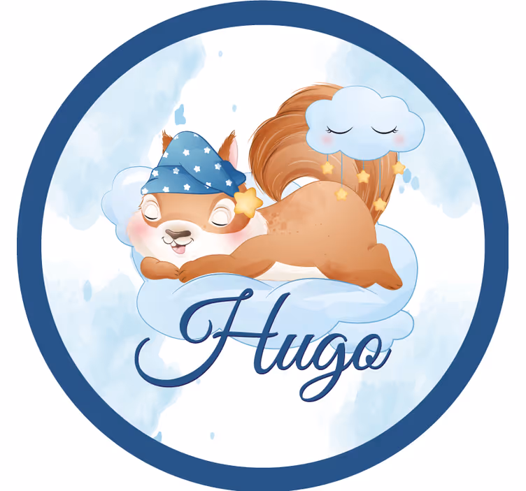 Bases para copos esquilo relaxando e sonhando - TenStickers