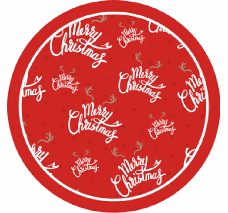 Bases para copos de natal celebração vermelha festiva - TenStickers