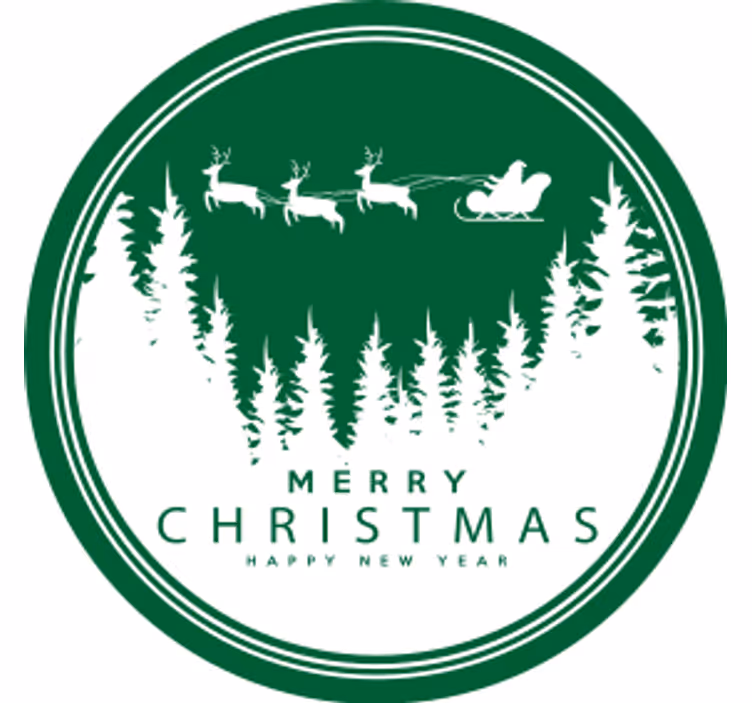 Bases para copos de natal Feliz natal com cenários de natal - TenStickers