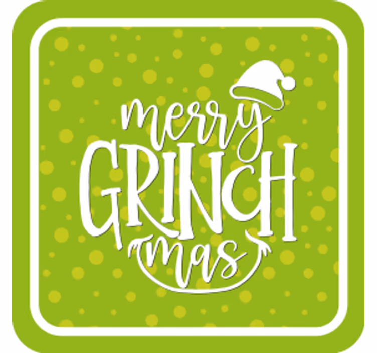 Bases para copos de natal cumprimentos do grinch - TenStickers